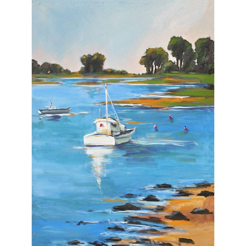 Low Tide Black Modern Wood Framed Art Print by Stevens, Allayn