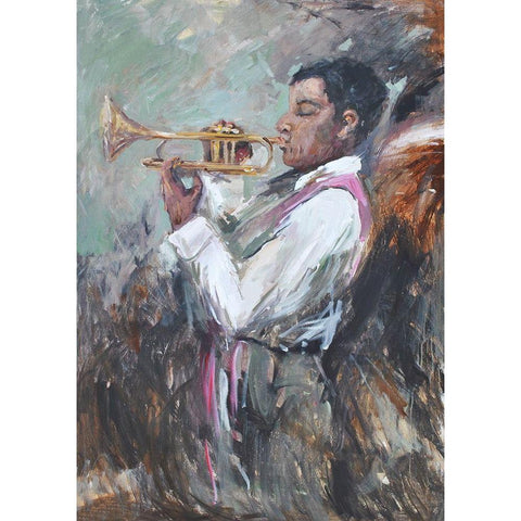 Soulful Tunes Black Modern Wood Framed Art Print with Double Matting by Stevens, Allayn