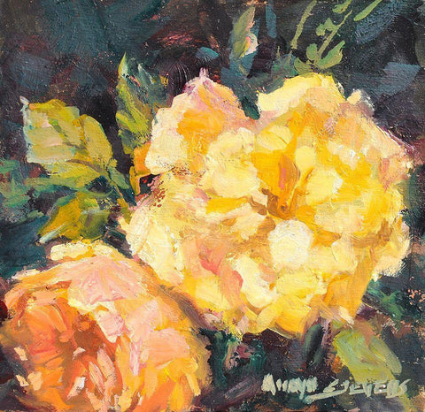 Still Life #4 White Modern Wood Framed Art Print with Double Matting by Stevens, Allayn