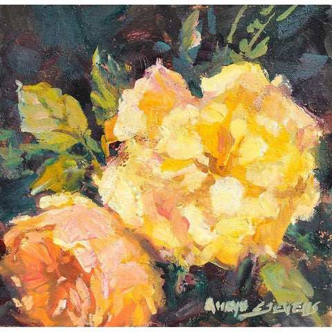 Still Life #4 Black Modern Wood Framed Art Print by Stevens, Allayn