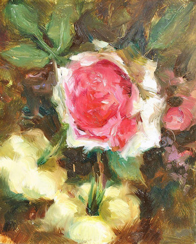 Still Life #5 White Modern Wood Framed Art Print with Double Matting by Stevens, Allayn