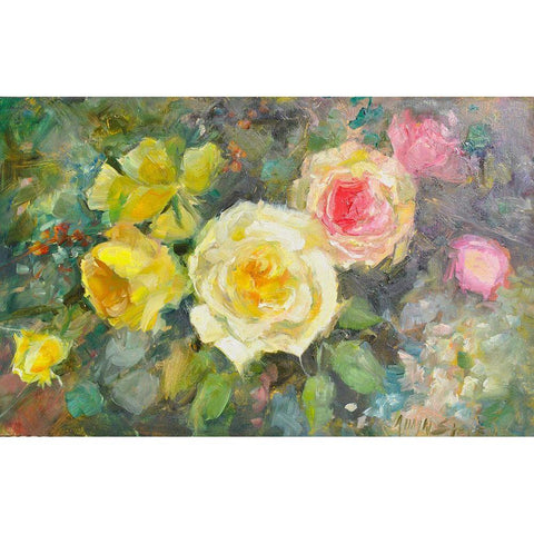 Still Life #6 Black Modern Wood Framed Art Print with Double Matting by Stevens, Allayn