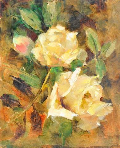 Still Life #8 White Modern Wood Framed Art Print with Double Matting by Stevens, Allayn