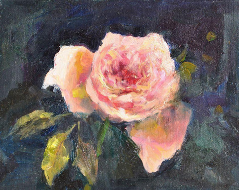 Still Life #14 White Modern Wood Framed Art Print with Double Matting by Stevens, Allayn