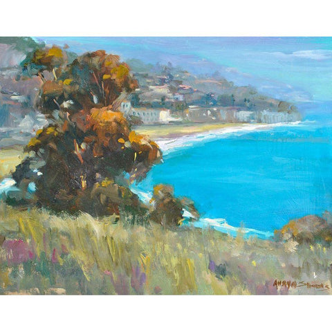 South Coastal Black Modern Wood Framed Art Print with Double Matting by Stevens, Allayn