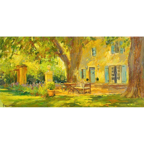 Italian Villa Black Modern Wood Framed Art Print by Stevens, Allayn