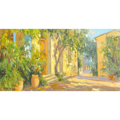Villa Entrance White Modern Wood Framed Art Print by Stevens, Allayn