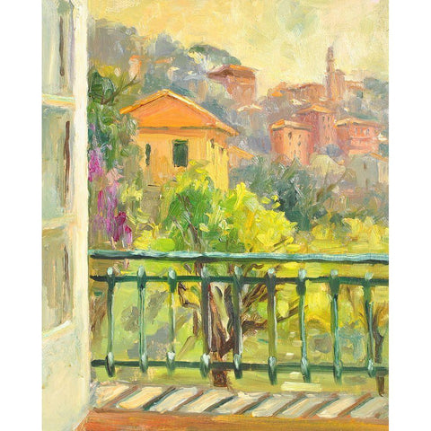 Tuscan Window Black Modern Wood Framed Art Print by Stevens, Allayn