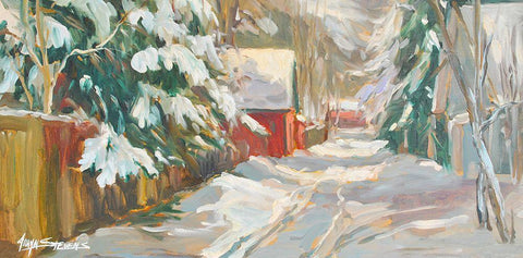 Neighborhood Drive #1 Black Ornate Wood Framed Art Print with Double Matting by Stevens, Allayn