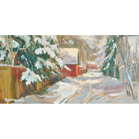 Neighborhood Drive #1 Black Modern Wood Framed Art Print by Stevens, Allayn