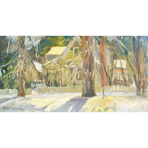 Grandmas House Black Modern Wood Framed Art Print by Stevens, Allayn