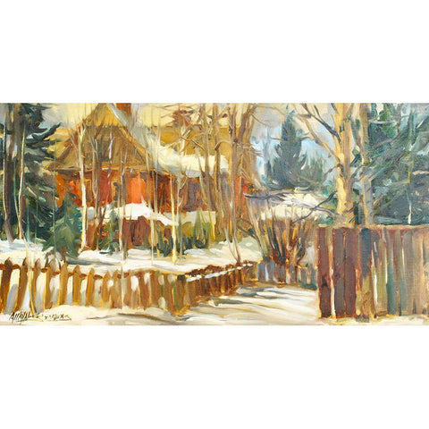 Maine Afternoon White Modern Wood Framed Art Print by Stevens, Allayn