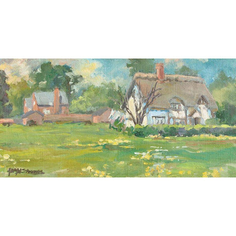 French Farm White Modern Wood Framed Art Print by Stevens, Allayn