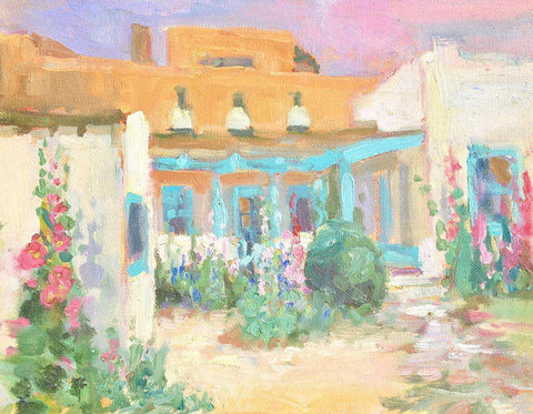 Desert Villa Black Ornate Wood Framed Art Print with Double Matting by Stevens, Allayn