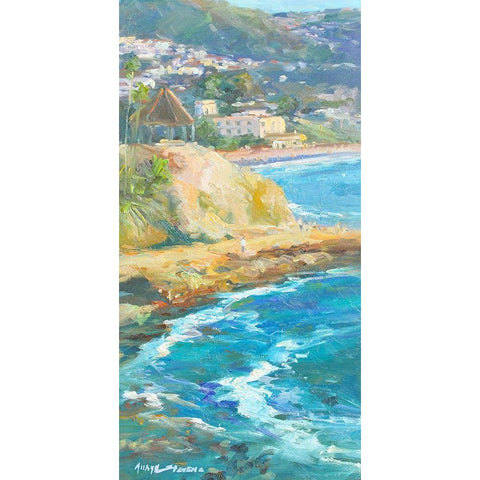 Afternoon Set White Modern Wood Framed Art Print by Stevens, Allayn