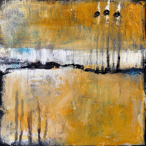 Daydream White Modern Wood Framed Art Print with Double Matting by Bagnato, Judi