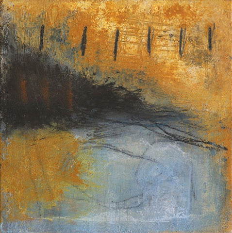 Desertscape 2 White Modern Wood Framed Art Print with Double Matting by Bagnato, Judi