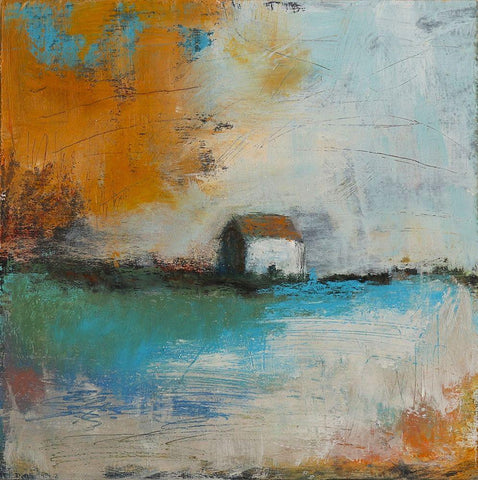 Hidden Place White Modern Wood Framed Art Print with Double Matting by Bagnato, Judi