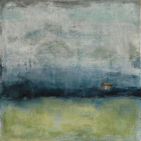 Here At Last White Modern Wood Framed Art Print with Double Matting by Bagnato, Judi