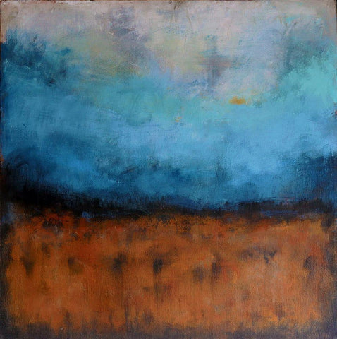On Things Above White Modern Wood Framed Art Print with Double Matting by Bagnato, Judi