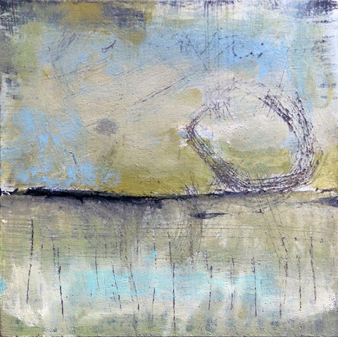 Unearthed White Modern Wood Framed Art Print with Double Matting by Bagnato, Judi