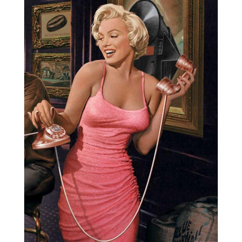 Marilyns Call Black Modern Wood Framed Art Print with Double Matting by Consani, Chris