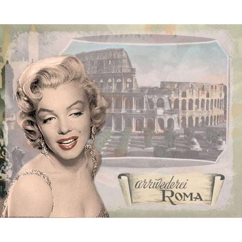 Marilyn Roma White Modern Wood Framed Art Print by Consani, Chris