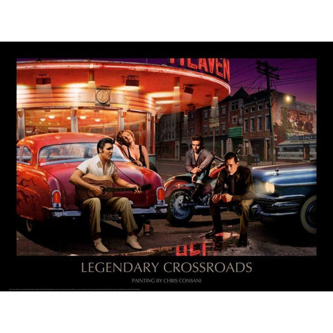 Legendary Crossroads White Modern Wood Framed Art Print by Consani, Chris