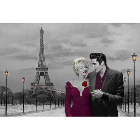 Paris  White Modern Wood Framed Art Print by Consani, Chris