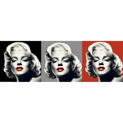 Marilyn Graphic Trio Black Modern Wood Framed Art Print with Double Matting by Consani, Chris