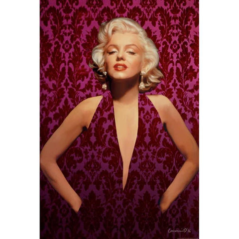 Victorian Marilyn Black Modern Wood Framed Art Print with Double Matting by Consani, Chris