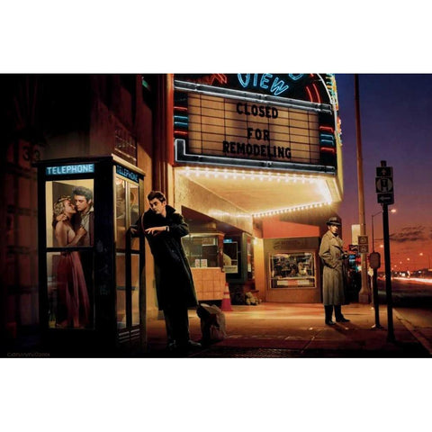 Midnight Matinee Black Modern Wood Framed Art Print with Double Matting by Consani, Chris