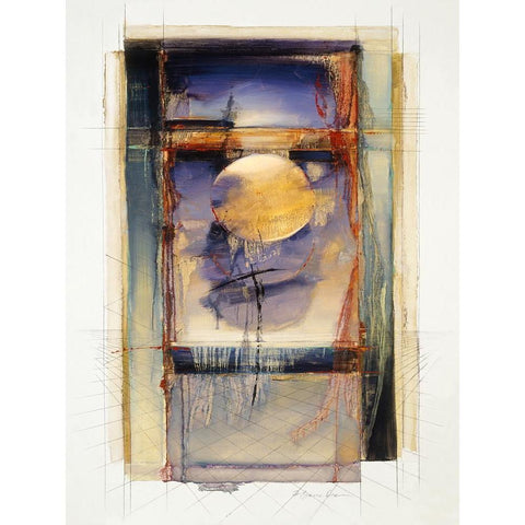 Abstract 1 Black Modern Wood Framed Art Print by Dean, Bruce