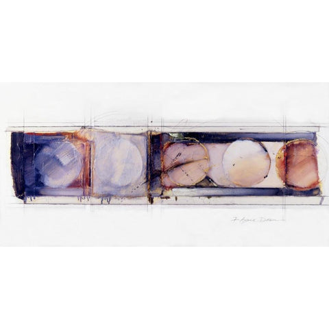 Abstract 5 White Modern Wood Framed Art Print by Dean, Bruce