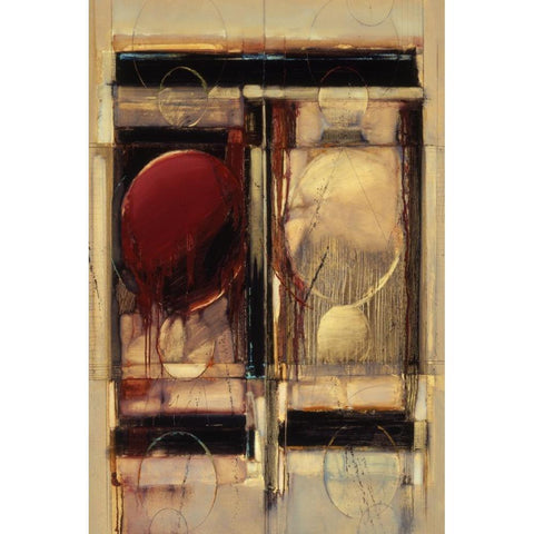 Abstract 8 Black Modern Wood Framed Art Print with Double Matting by Dean, Bruce