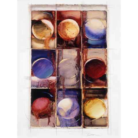 Abstract 9 White Modern Wood Framed Art Print by Dean, Bruce