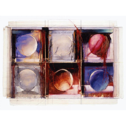 Abstract 10 White Modern Wood Framed Art Print by Dean, Bruce