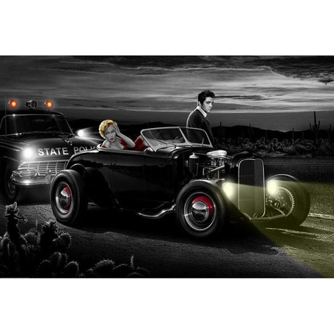 Joy Ride White Modern Wood Framed Art Print by Flint, Helen