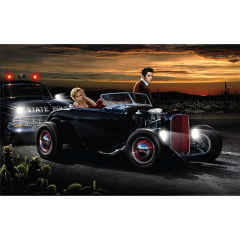 Joy Ride White Modern Wood Framed Art Print by Flint, Helen