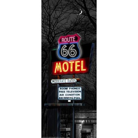 No Tell Motel Gold Ornate Wood Framed Art Print with Double Matting by Flint, Helen