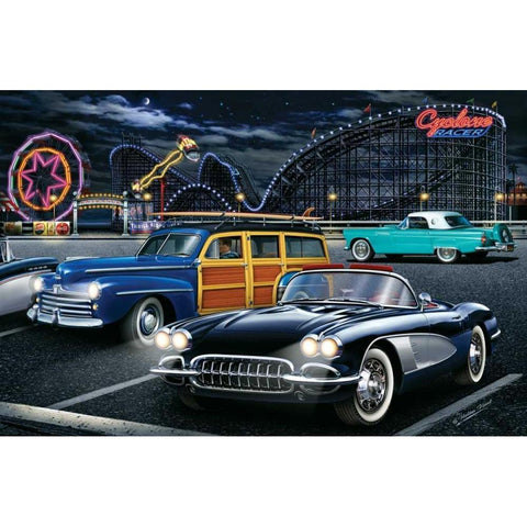 Cyclone Racer Gold Ornate Wood Framed Art Print with Double Matting by Flint, Helen