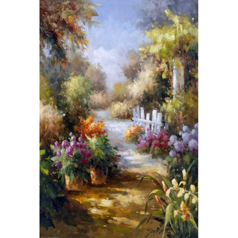 Memory Lane 2 White Modern Wood Framed Art Print by Gaul, Charles