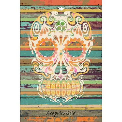Acapulco Gold White Modern Wood Framed Art Print by Has