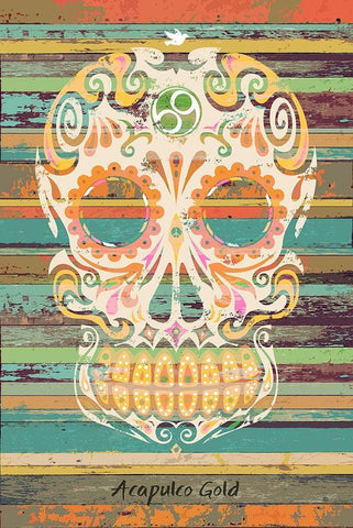 Acapulco Gold Black Ornate Wood Framed Art Print with Double Matting by Has