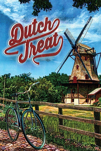 Dutch Treat White Modern Wood Framed Art Print with Double Matting by Has