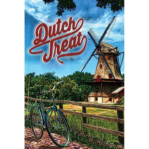 Dutch Treat White Modern Wood Framed Art Print by Has