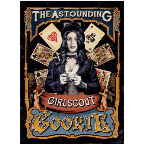 Girl Scout Gold Ornate Wood Framed Art Print with Double Matting by Has