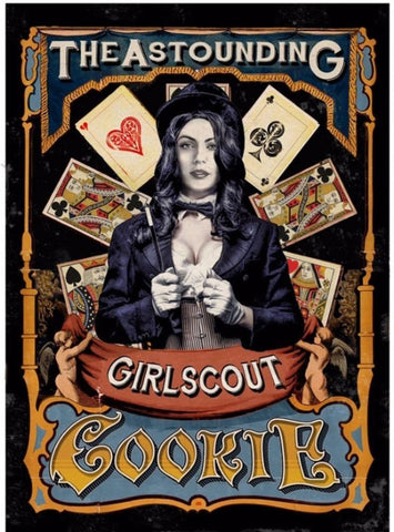 Girl Scout Black Ornate Wood Framed Art Print with Double Matting by Has