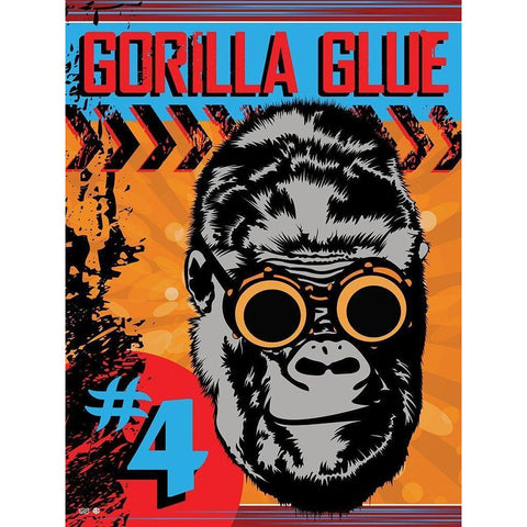 Gorilla Glue Black Modern Wood Framed Art Print by Has