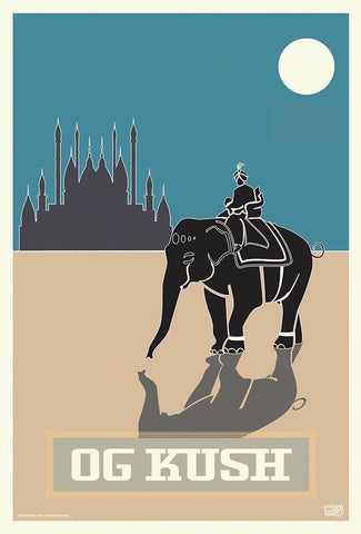 OG Kush Black Ornate Wood Framed Art Print with Double Matting by Has